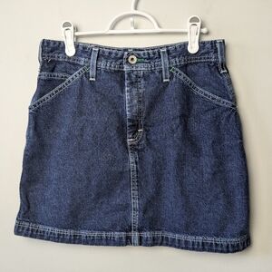 TOMMY HILFIGER Y2K Jeans Skirt 100% Cotton Size 7 Made In Canada